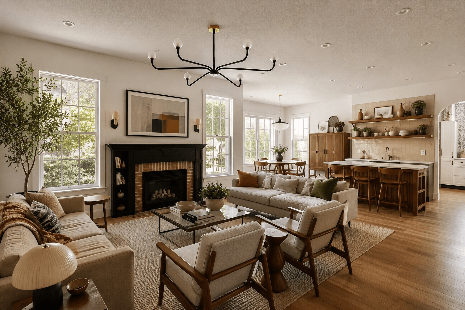 AI-generated interior design render